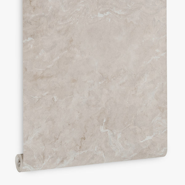 Papel de Colgadura Abstracto | Greige Marble Veins Wallpaper