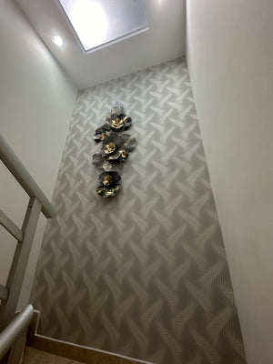 Papel de Colgadura Abstracto | Light Grey Ripple Wallpaper