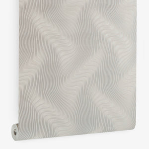 Papel de Colgadura Abstracto | Light Grey Ripple Wallpaper