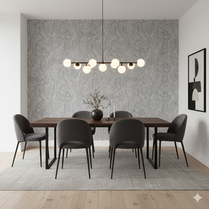 Papel de Colgadura Abstracto | Slate Grey Organic Wood Wallpaper