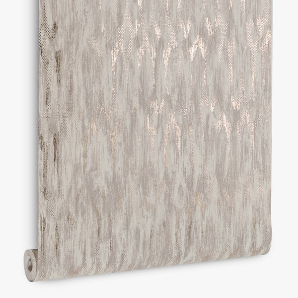 Papel de Colgadura Texturas | Greige Rose Copper Ikat Wallpaper