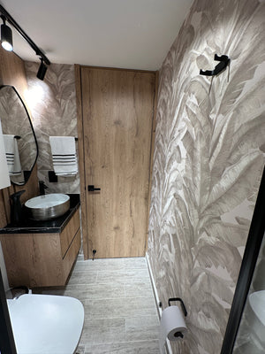 Papel de Colgadura Tropical | Taupe Banana Leaves Wallpaper