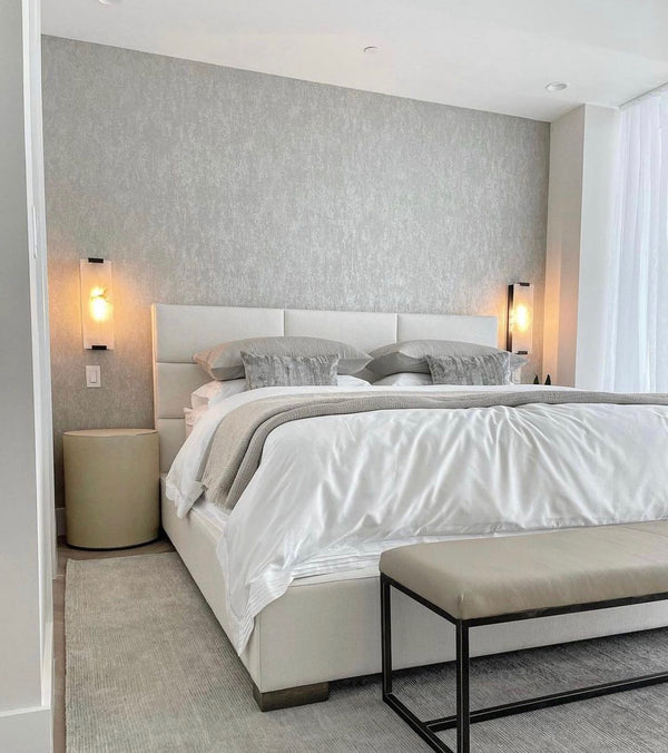 Papel de Colgadura Texturas | Silver Grey Patina Wallpaper