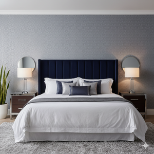 Papel de Colgadura Art Deco | Mid Grey Fan Wallpaper