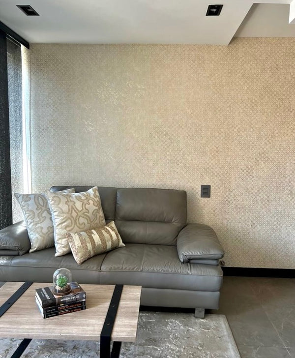 Papel de Colgadura Clásico | Gold Arabesque Foil Wallpaper