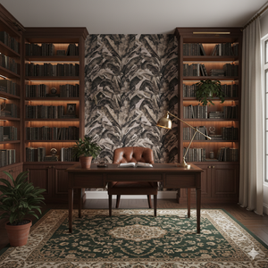 Papel de Colgadura Tropical | Sepia Banana Leaves Wallpaper