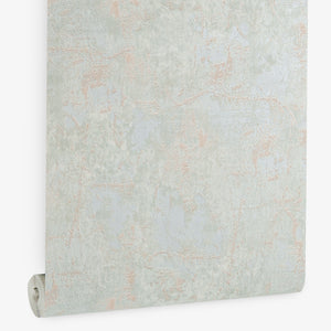 Papel de Colgadura Texturas | Sky Blue Mint Microcement Wallpaper