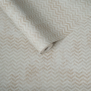 Papel de Colgadura Texturas | Beige Herringbone Wallpaper