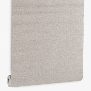 Papel de Colgadura Textil | Warm Grey Linen Wallpaper
