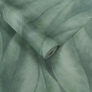 Papel de Colgadura Abstracto | Sage Green Large Leaf Wallpaper