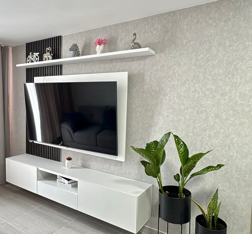 Papel de Colgadura Texturas | Light Concrete Mineral Wallpaper