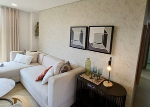 Papel de Colgadura Texturas | Greige Herringbone Wallpaper