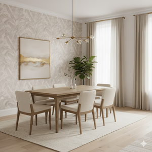 Papel de Colgadura Tropical | Taupe Banana Leaves Wallpaper