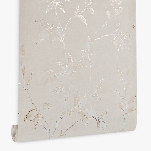 Papel de Colgadura Floral | Gold Foil Leaf Wallpaper