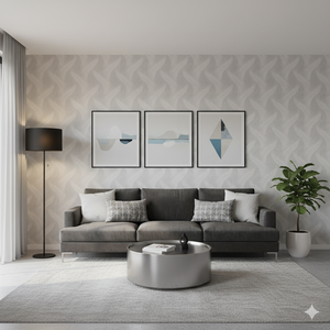 Papel de Colgadura Abstracto | Light Grey Ripple Wallpaper