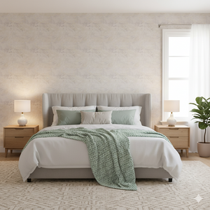 Papel de Colgadura Abstracto | Sand Beige Marble Wallpaper