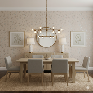 Papel de Colgadura Floral | Blush Foil Leaf Wallpaper