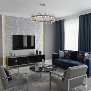 Papel de Colgadura Geométrico | Silver Diamond Wallpaper