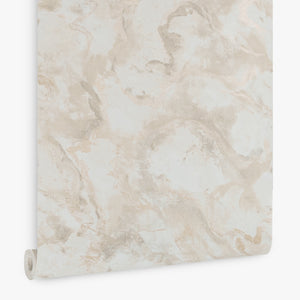Papel de Colgadura Abstracto | Ivory Sand Marble Wallpaper