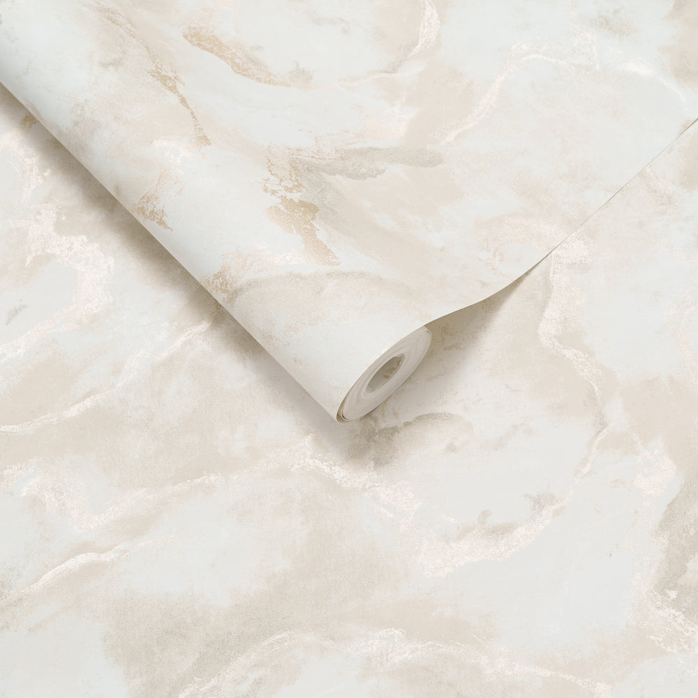 Papel de Colgadura Abstracto | Ivory Sand Marble Wallpaper