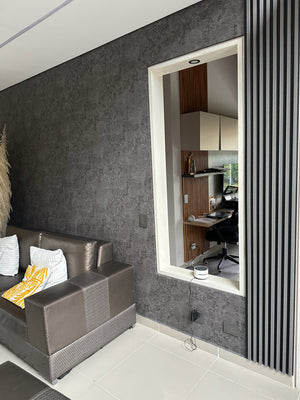 Papel de Colgadura Texturas | Graphite Microcement Wallpaper