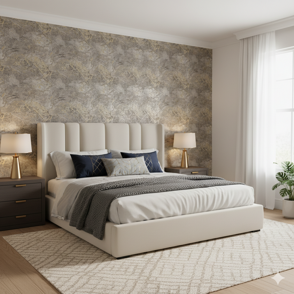 Papel de Colgadura Abstracto | Brown Marble Wallpaper