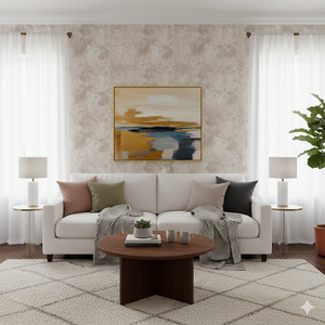 Papel de Colgadura Floral | Grey Watercolor Blossoms Wallpaper