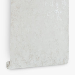 Papel de Colgadura Texturas | White Silver Patina Wallpaper