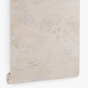 Papel de Colgadura Abstracto | Sand Beige Marble Wallpaper