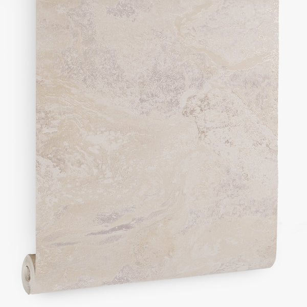 Papel de Colgadura Abstracto | Sand Beige Marble Wallpaper