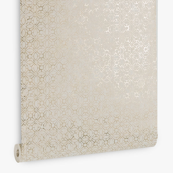 Papel de Colgadura Clásico | Gold Arabesque Foil Wallpaper