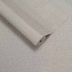 Papel de Colgadura Textil | Warm Grey Linen Wallpaper