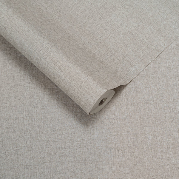 Papel de Colgadura Textil | Warm Grey Linen Wallpaper