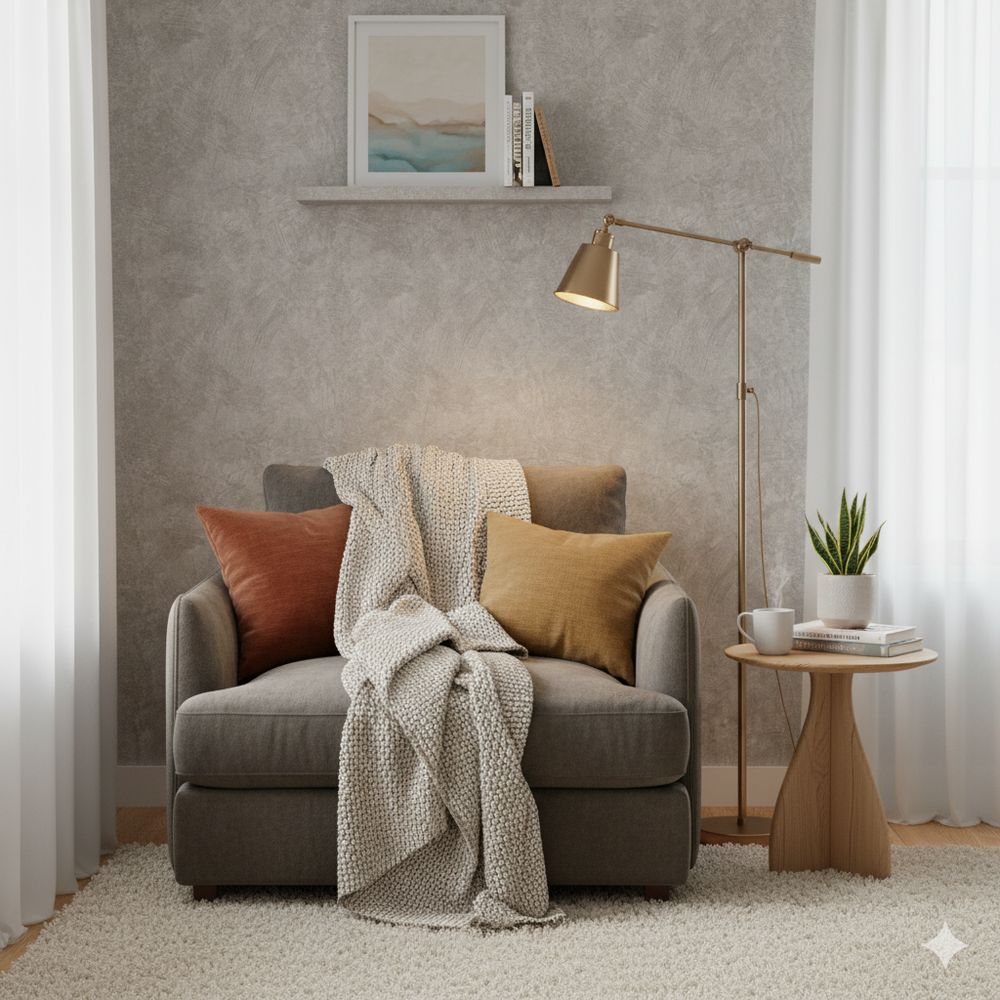 Papel de Colgadura Texturas | Cool Gray Stucco Wallpaper