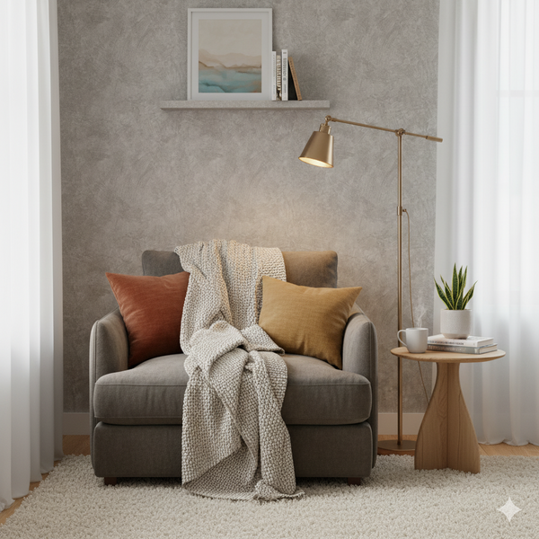 Papel de Colgadura Texturas | Cool Gray Stucco Wallpaper