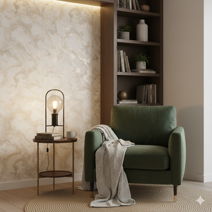 Papel de Colgadura Abstracto | Ivory Sand Marble Wallpaper